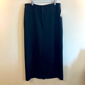 STUDIO JAX Sz 16 Front Zipper Pockets Slit Straight Line Unlined Maxi Skirt NEW